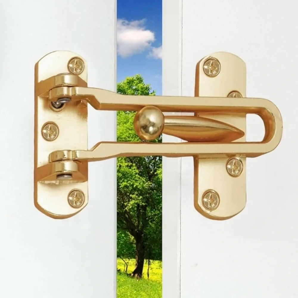 Source Unknown Gold Door Security Latch